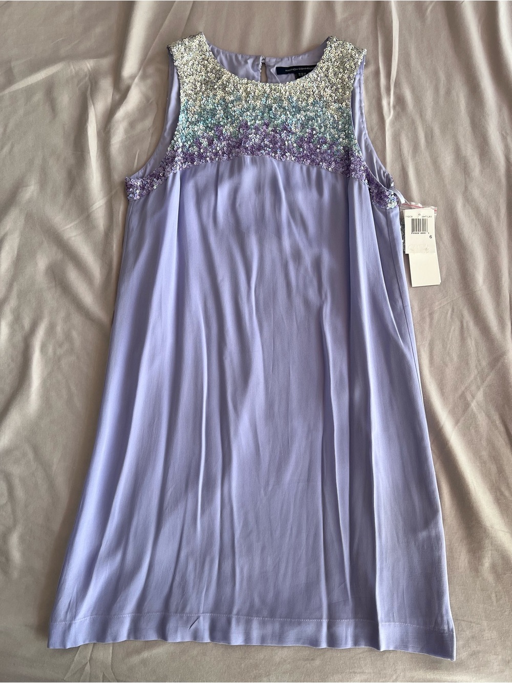 French Connection Opal Ombré Sequin Mini Dress. Size 6